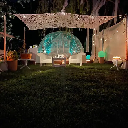 Campsite Bubble On The Pool